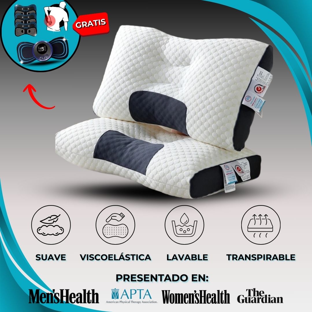 Almohada Ergonómica Cervical Activefit® + Masajeador Eléctrico Anti-Estrés (GRATIS)