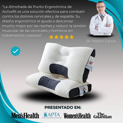 Almohada Ergonómica Cervical Activefit® + Masajeador Eléctrico Anti-Estrés (GRATIS)